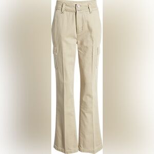 PAIGE DENIM Dion High Waist Cargo Trouser Flare Pants